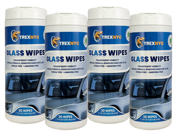 TrexNYC Glass Wipes - Interior Car Wipes, All-In-One Car Wipes & Interior  Cleaner - Powerful, Convenient, and E Effective Solution for All Your Car  Cleaning Needs, 4 Packs by GOSO Direct
