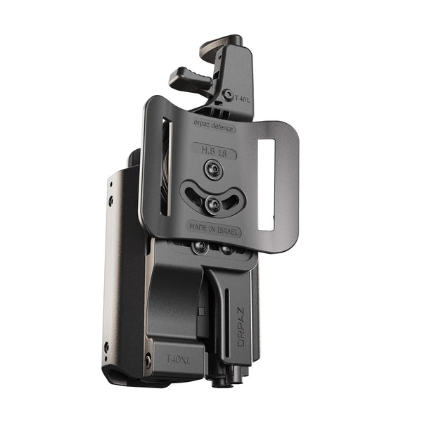 Orpaz T40XL OWB Holster For Canik TP9 With Light – Left Hand, Level II Retention, Belt Loop, Tactical Polymer