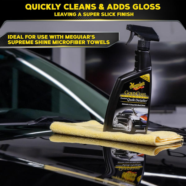Meguiar's Gold Class High Gloss Quik Detailer Spray, Preserves Wax & Shine, 24oz