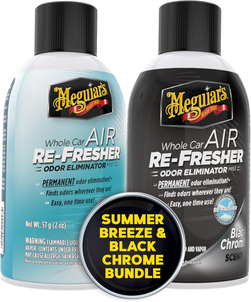 Meguiar's Whole Car Air Refresher, Summer Breeze and Black Chrome Scent