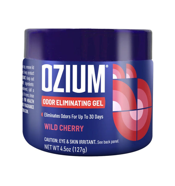 Ozium Odor Eliminating Gel Air Freshener 4.5 oz Wild Cherry for Home Car Office