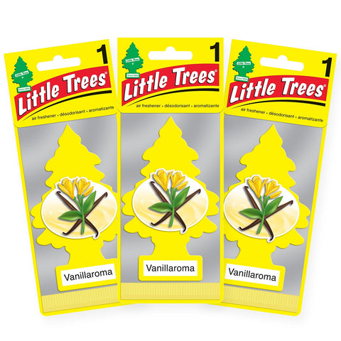 Little Trees Hanging Car Air Freshener, Vanillaroma, 3-Pack