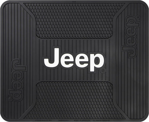 Plasticolor Jeep Elite Style Rear Seat Floor Utility Mat for Car Truck or SUV, 16.75" L X 13.75" W , Black