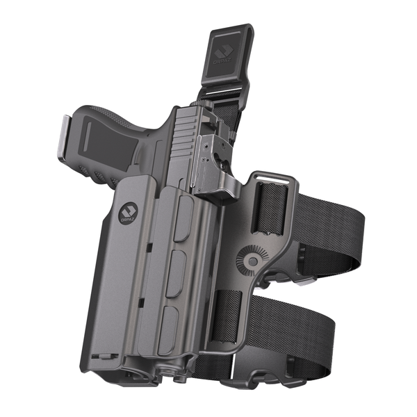 Orpaz Light Bearing Holster Compatible with Springfield XD Holster with Light/Laser/Sight/Optics (Large Pistol Lights, Drop-Leg Attachment)