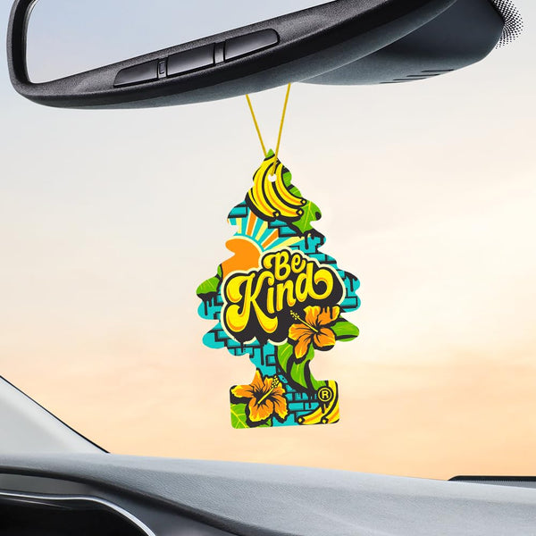 LITTLE TREES Car Air Freshener Hanging Tree Provides Long Lasting Scent for Auto & Home, Be Kind
