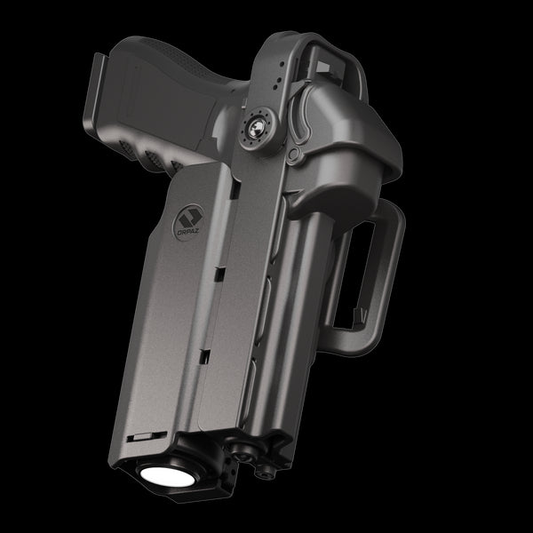 Orpaz T40 Pro Springfield XD LH Duty Holster with Large Light Holster w/ Magnetic Optic cover, Compatible with Springfield XD Pistol Holder with Laser Mounted Light and Optics with Belt-Loop