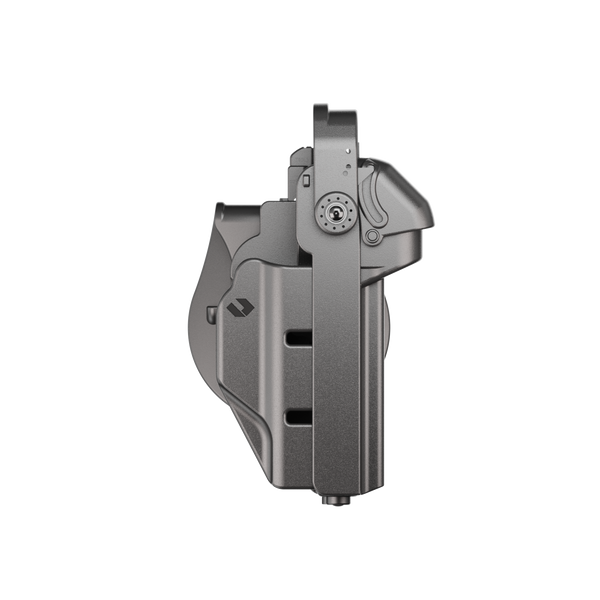 ORPAZ T41 PRO Universal Adjustable Holster, Level 3 Security, Hood Guard & Magnetic Retention, Optics Ready OWB Polymer Duty Holster, Made in Israel Paddle