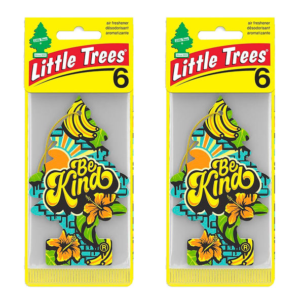 LITTLE TREES Car Air Freshener Hanging Tree Provides Long Lasting Scent for Auto & Home, Be Kind, 12 Pack