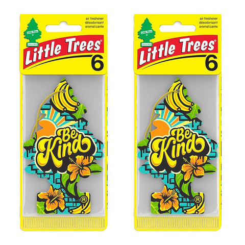 LITTLE TREES Car Air Freshener Hanging Tree Provides Long Lasting Scent for Auto & Home, Be Kind, 12 Pack