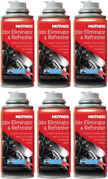 Mothers Odor Eliminator & Refresher, New Car Scent, 2 Oz, 6 Packs