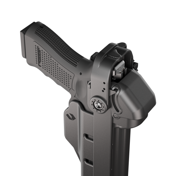 ORPAZ T41 PRO Universal Adjustable Holster, Level 3 Security, Hood Guard & Magnetic Retention, Optics Ready OWB Polymer Duty Holster, Made in Israel Molle