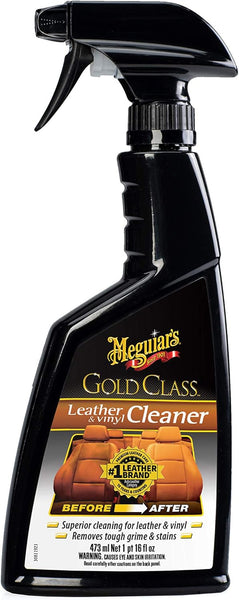 Meguiar's Gold Class Leather & Vinyl Cleaner, Tough Grime & Stain Remover, Safe for Car Interiors, Spray