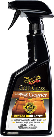 Meguiar's Gold Class Leather & Vinyl Cleaner, Tough Grime & Stain Remover, Safe for Car Interiors, Spray