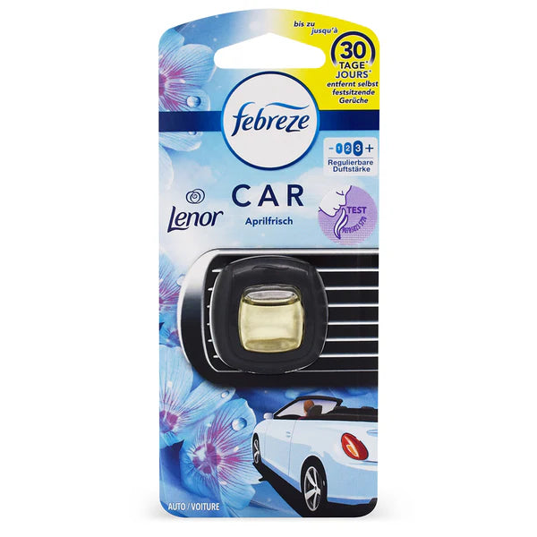 Febreze Car Vent Clips Air Freshener and Odor Eliminator, Lenor April Fresh