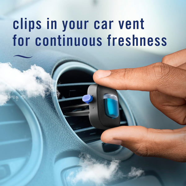 Febreze Car Air Freshener Vent Clip, Linen & Sky Scent, Odor Eliminator, 1 Vent Clip