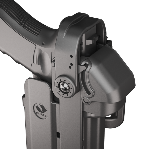 Orpaz T40 Pro G45 LH Duty Holster with Medium Light Holster Compatible with Glock 45 Pistol Holder with Laser Mounted Light and Optics with Belt Loop