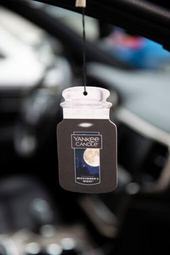 Yankee Candle Paper Car Jar Air Freshener, Midsummer's Night, 4 Packs