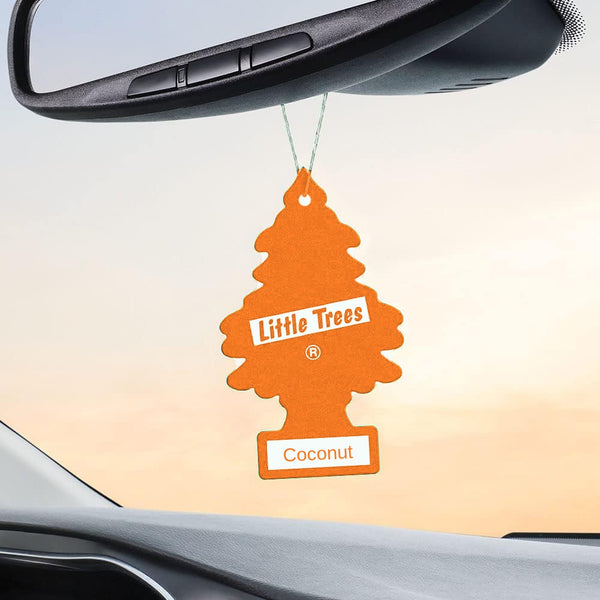 Little Trees Hanging Car Air Freshener, Coconut, 3-Pack
