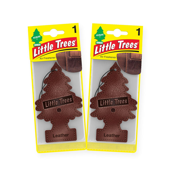 Little Trees Hanging Car Air Freshener, Leather, 2-Pack