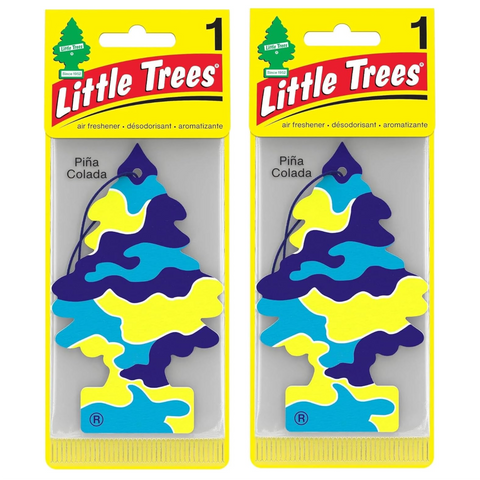 Little Trees Hanging Car Air Freshener, Pina Colada, 2-Pack