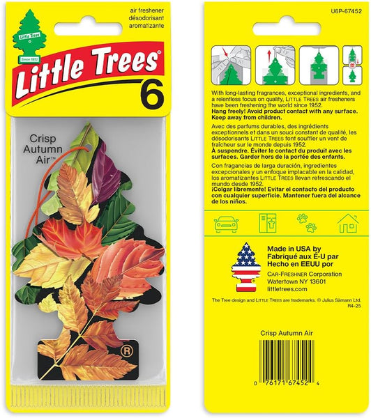 Little Trees Auto Air Freshener, Hanging Card, Crisp Autumn Air, 24 Pack