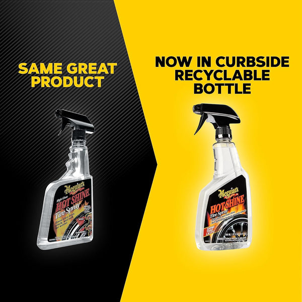 Meguiar's Hot Shine Tire Spray, 24 oz, Long-Lasting Wet Look Shine, 2 Packs