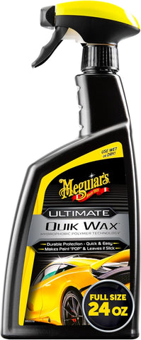Meguiar's Ultimate Quik Wax, Fast Spray-On Car Wax for Deep Gloss & Long-Lasting Protection, 24 oz