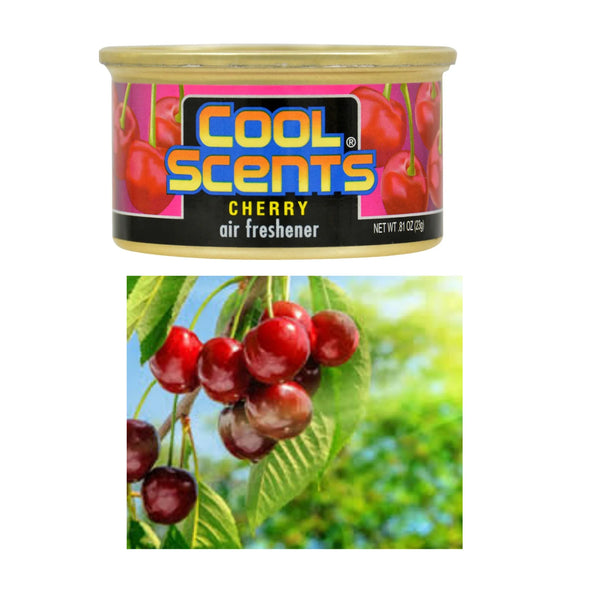 California Cool Scents Air Freshener Long-Lasting Fresh Aroma, Spill-Proof Organic Canister, Cherry