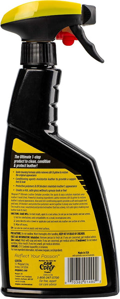 Meguiar's Ultimate Leather Detailer – Cleans, Conditions & Protects Car Leather, 16 oz