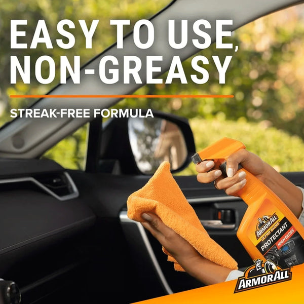 Armor All Ultra Shine Protectant Spray, Car Interior Cleaner Spray with UV Protection Against Cracking and Fading, 16 Fl Oz, 4 Packs