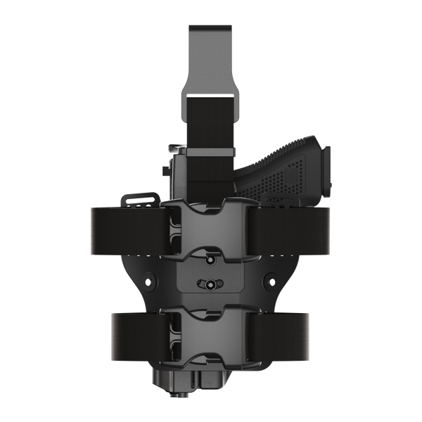 ORPAZ T41 Level 2 Universal Adjustable Holster, Magnetic + Mechanical Retention, Optics Ready OWB Polymer Duty Holster, Made in Israel Drop Leg