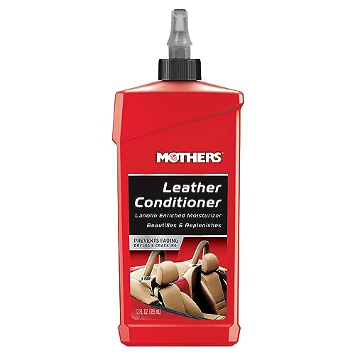 Mothers Leather Conditioner Restore and Protect Car Interior Leather UV Safe Finish, 12 oz