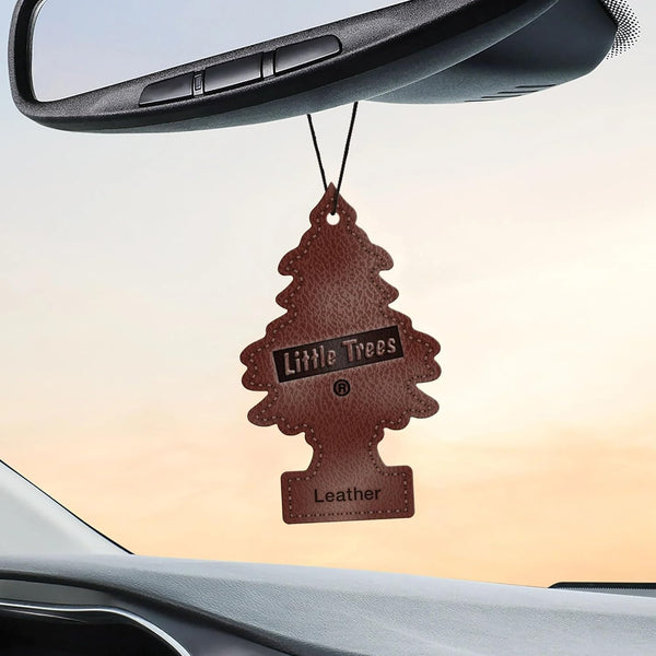 Little Trees Hanging Car Air Freshener, Leather, 2-Pack