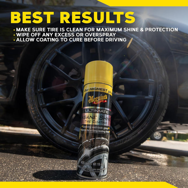 Meguiar's Ultimate Insane Shine Tire Coating, 15 oz Aerosol Spray