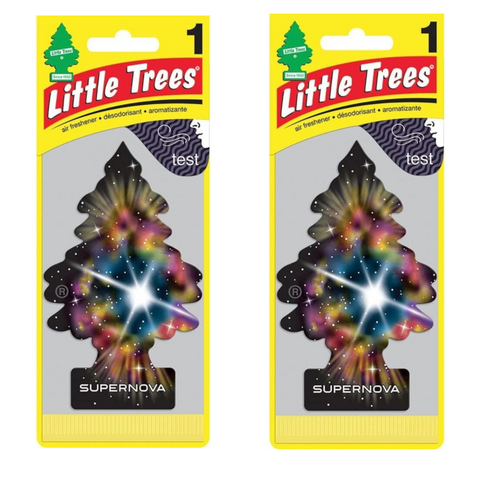 Little Trees Hanging Car Air Freshener, Supernova, 2-Pack