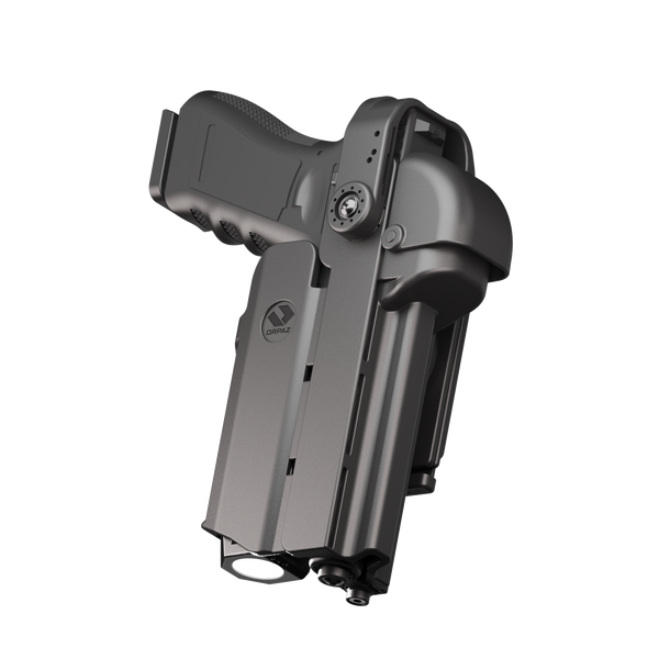 Orpaz T40 G17 Light-Bearing Holster OWB Tactical Holster, Level 2 & Level 3 Security, Compatible with Glock 17, Fits Most Pistol Lights, Optics-Ready, Adjustable T40 Pro Magnetic Medium Molle Pro