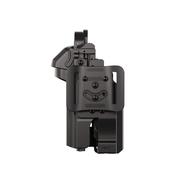 Orpaz T40 Pro G45 LH Duty Holster with Large Light Holster Compatible with Glock 45 Pistol Holder with Laser Mounted Light and Optics with Belt Loop