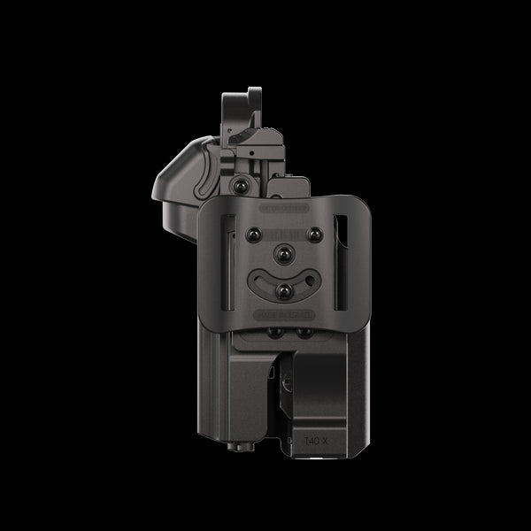 Orpaz T40 Pro G45 LH Duty Holster with Large Light Holster w/ Magnetic Optic cover, Compatible with Glock 45 Pistol Holder with Laser Mounted Light and Optics with Belt-Loop