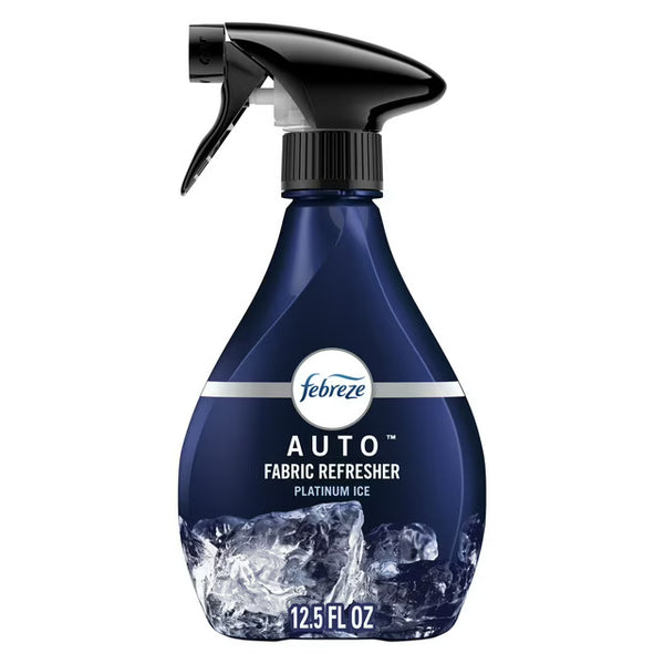Febreze Fabric AUTO Car Spray Air Freshener, Odor Fighting, Platinum Ice, 12.5 fl oz