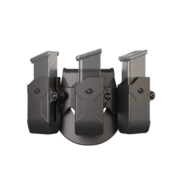 Orpaz Universal Pistol Magazine Pouch for 0.45 Caliber (Metal Only) Double Stack Magazine pouches (Paddle, Triple Magazine)