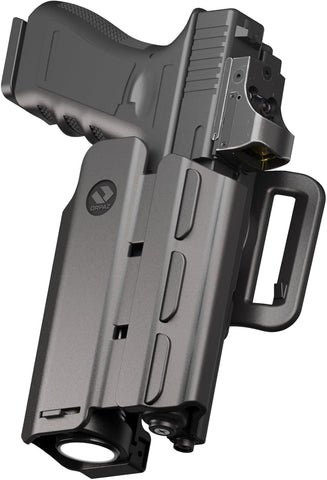 Orpaz T40 Light-Bearing Holster – Left Handed Universal OWB Tactical Holster, Level 2 & Level 3 Security, Compatible w/Most Pistol Lights, Optics-Ready, Adjustable, Fits Most Pistols Belt-Loop Large