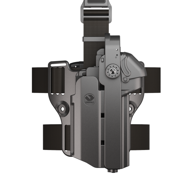 Orpaz T40 Pro G17 LH Duty Holster with Medium Light Holster Compatible with Glock 17 Pistol Holder with Laser Mounted Light and Optics with Drop Leg