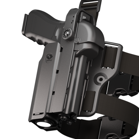 Orpaz T40 Light-Bearing Holster – Universal OWB Tactical Holster, Level 2 & Level 3 Security, Compatible w/Most Pistol Lights, Optics-Ready, Adjustable, Fits Most Pistols Drop-Leg Pro Magnetic Large