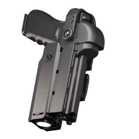 Orpaz T40 Light-Bearing Holster – Universal OWB Tactical Holster, Level 2 & Level 3 Security, Compatible w/Most Pistol Lights, Optics-Ready, Adjustable, Fits Most Pistols MOLLE Pro Magnetic Large