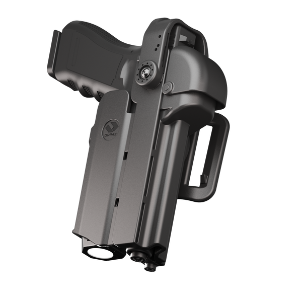 Orpaz T40 Light-Bearing Holster – Left Handed Universal OWB Tactical Holster, Level 2 & Level 3 Security, Compatible w/Most Pistol Lights, Optics-Ready, Adjustable, Fits Most Pistols Belt-Loop Pro Magnetic Medium