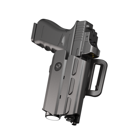 Orpaz T40 Light-Bearing Holster – Left Handed Universal OWB Tactical Holster, Level 2 & Level 3 Security, Compatible w/Most Pistol Lights, Optics-Ready, Adjustable, Fits Most Pistols Belt-Loop Medium