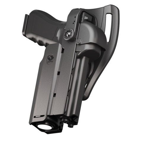 Orpaz T40 Light-Bearing Holster – Left Handed Universal OWB Tactical Holster, Level 2 & Level 3 Security, Compatible w/Most Pistol Lights, Optics-Ready, Adjustable, Fits Most Pistols Low-Ride Pro Magnetic Large