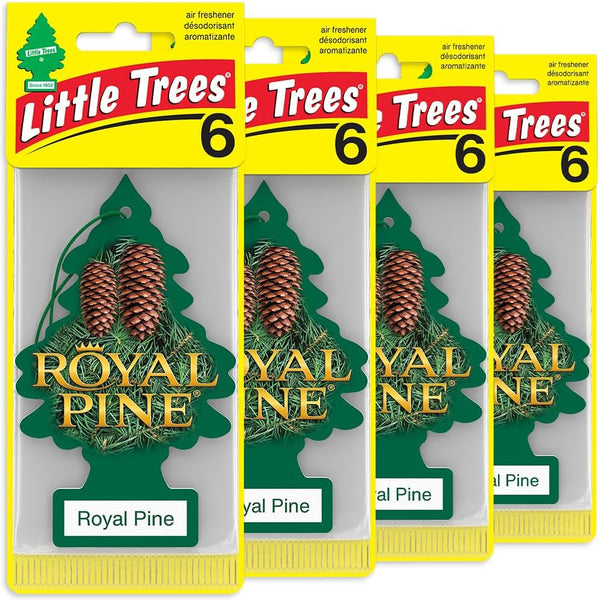 Little Trees Hanging Car and Home Air Freshener, Royal Pine Scent, 24 Pack