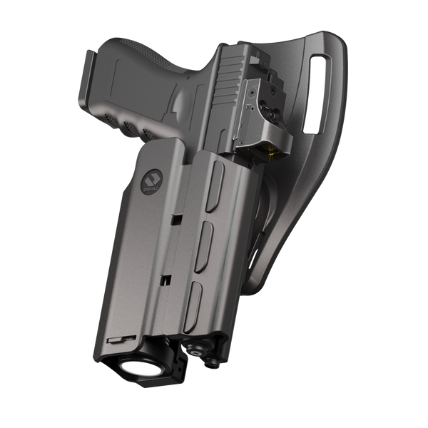 Orpaz T40 Light-Bearing Holster – Left Handed Universal OWB Tactical Holster, Level 2 & Level 3 Security, Compatible w/Most Pistol Lights, Optics-Ready, Adjustable, Fits Most Pistols Low-Ride Large