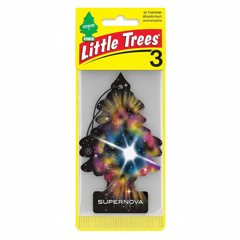 Little Trees Car Air Freshener | Hanging Paper Tree for Home or Car, Supernova, 3 Pack
